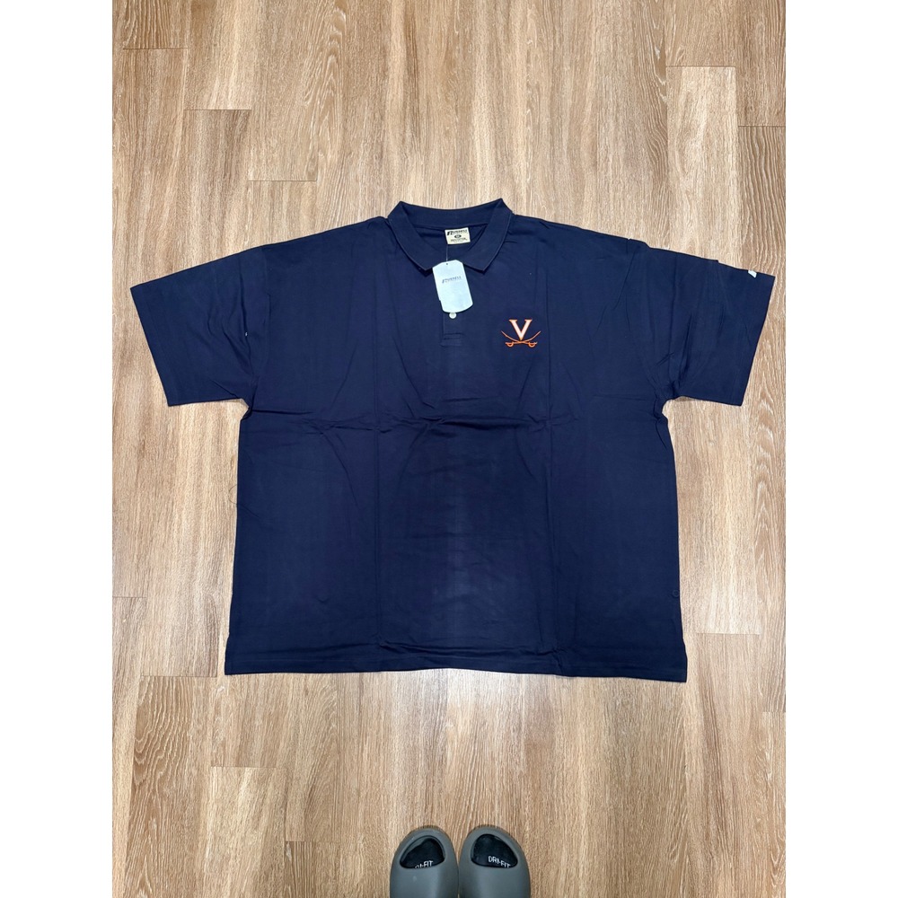 Russell Athletic Virginia Cavaliers Polo Shirt Navy Blue 6X Pro Cotton NWT